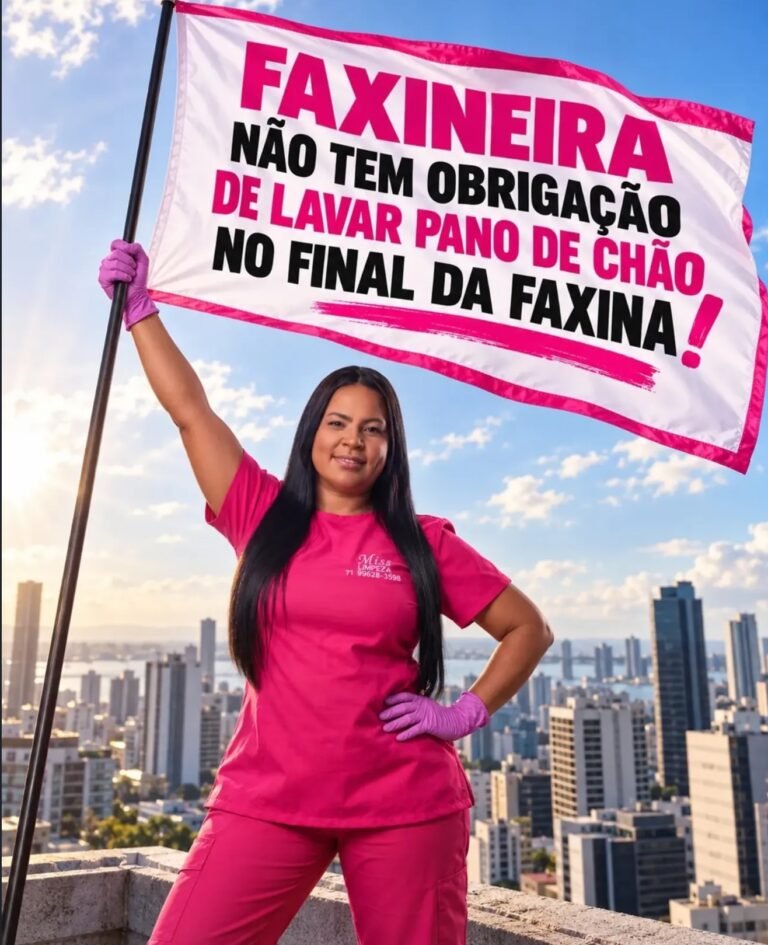 Diarista cria polêmica ao afirmar que “faxineira não tem obrigação de lavar pano de chão” após a limpeza ⁩