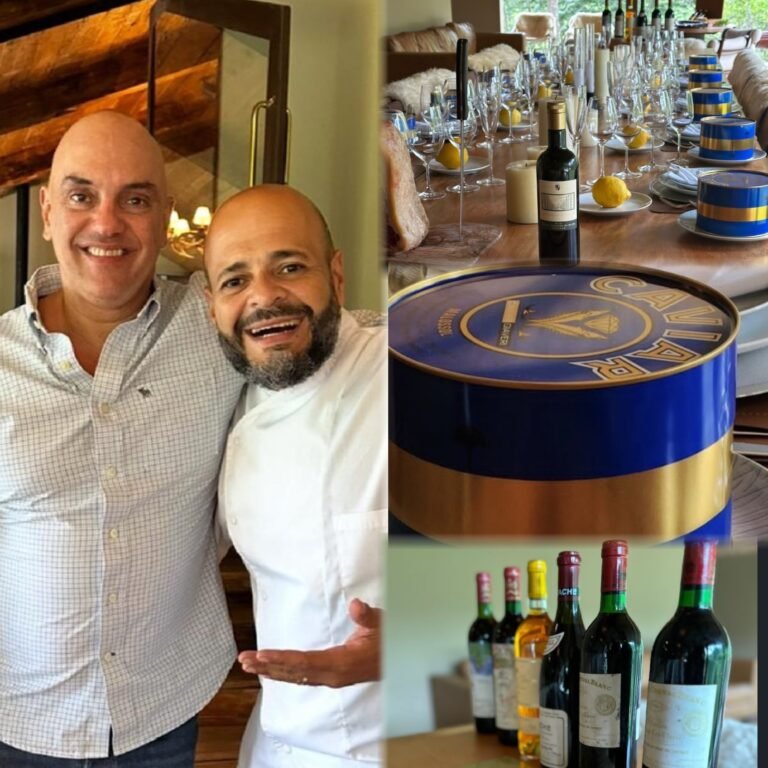 Imagens extraídas do celular de Vorcaro, mostram como foi almoço “ultra vip” organizado por ele para Moraes em 2023: “Caviar e Vinhos”