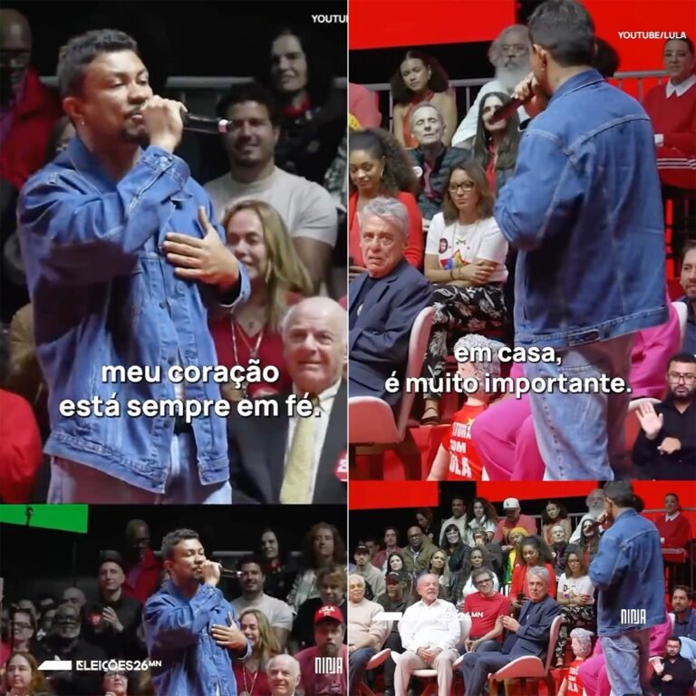 “Minha mãe dependeu do Bolsa Família por décadas”, diz Xamã ao declarar apoio a Lula durante ato com artistas
